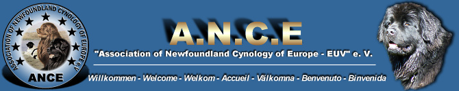 A.N.C.E."Association of Newfoundland Cynology of Europe - EUV" e. V. Europäischer Verband für Neufundländer -Zucht - Wasserarbeit 